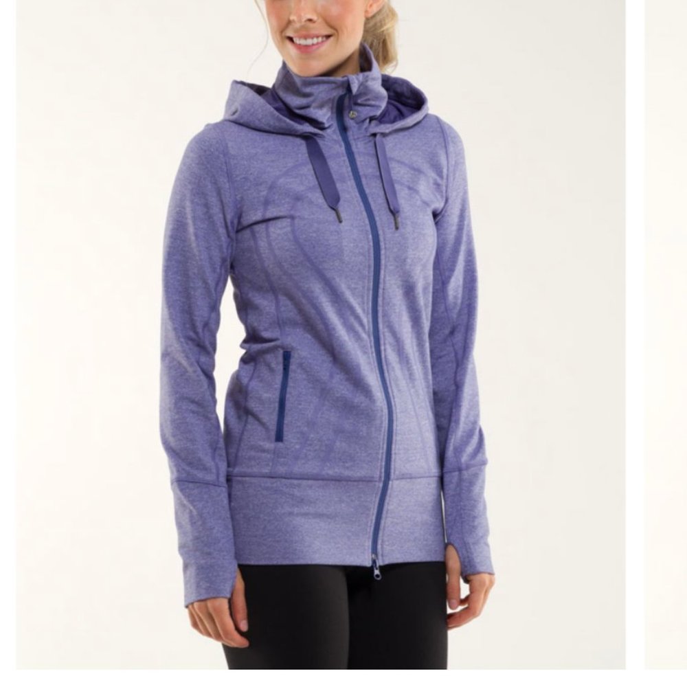 Lululemon Hooded Stride Jacket Heathered Royalty